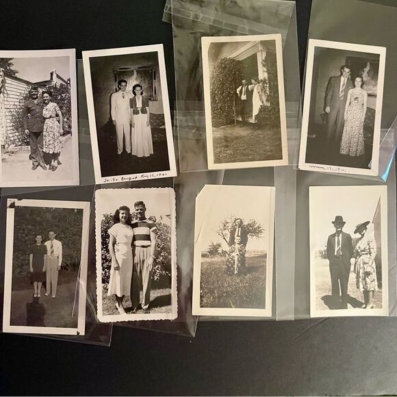 Love and Marriage Vintage Antique Couple Portrait Snapshot Photograph Lot - Picture 10 of 14